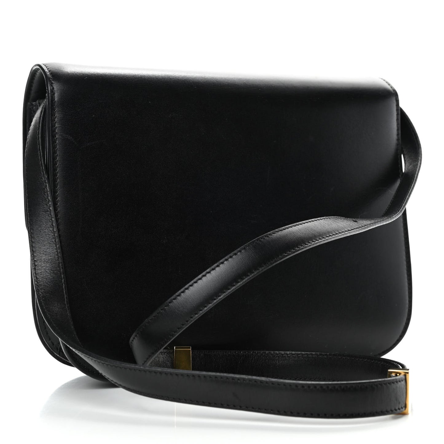 Box Calfskin Medium Classic Box Flap Bag Black