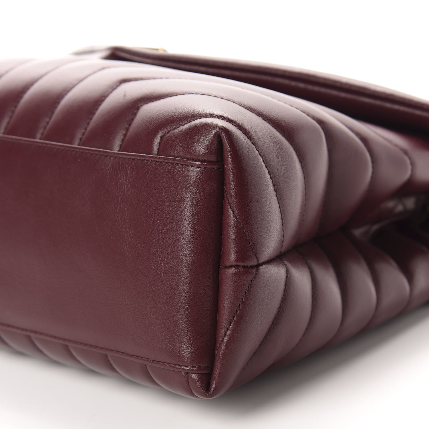 Saint Laurent Calfskin Y Quilted Monogram Medium Loulou Chain Satchel Palissandre 7 of 11