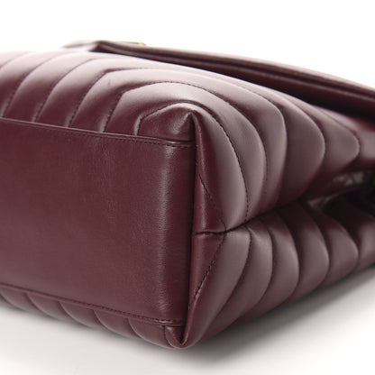 Saint Laurent Calfskin Y Quilted Monogram Medium Loulou Chain Satchel Palissandre 7 of 11