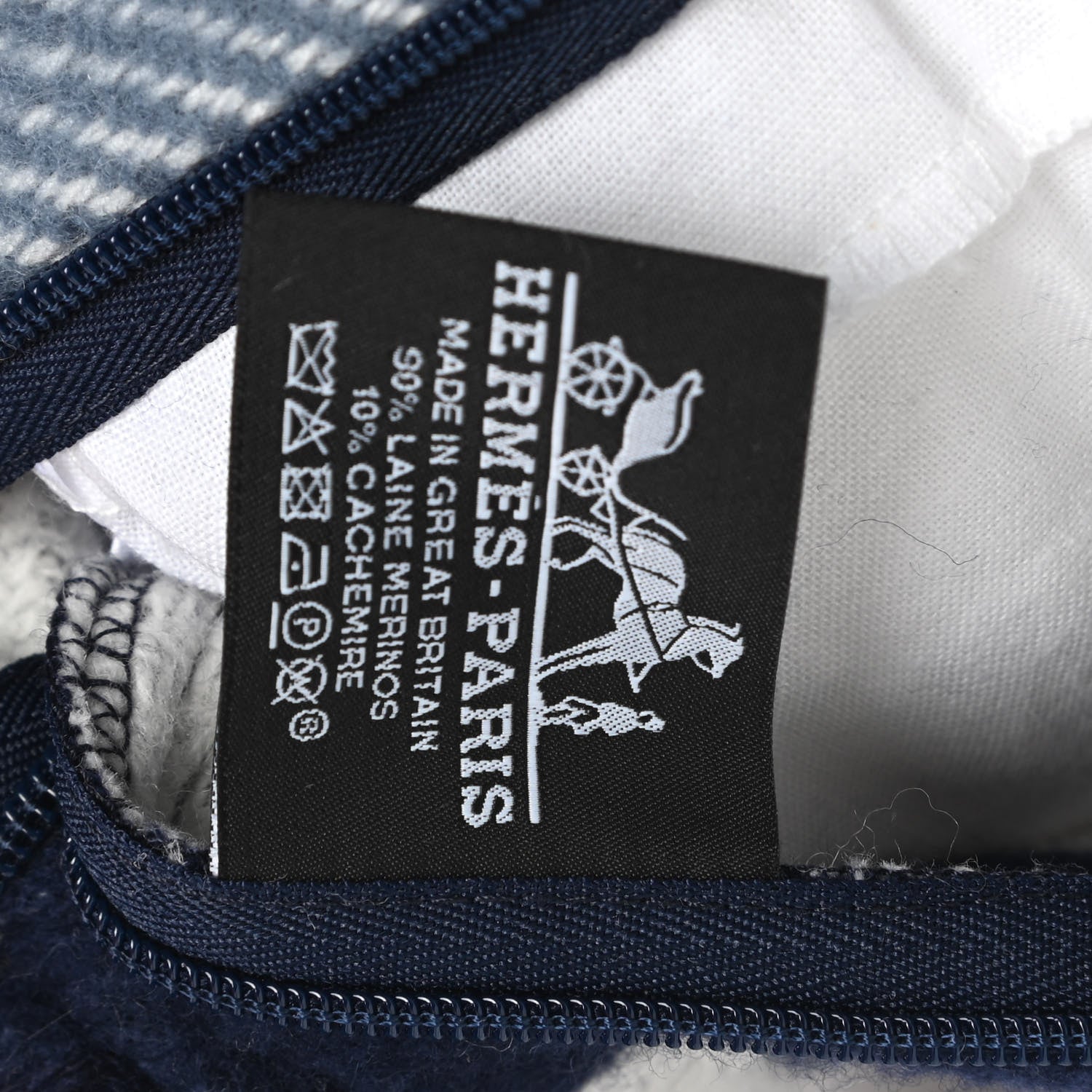 Hermes Wool Cashmere Avalon III Pillow PM Ecru Caban 3 of 3