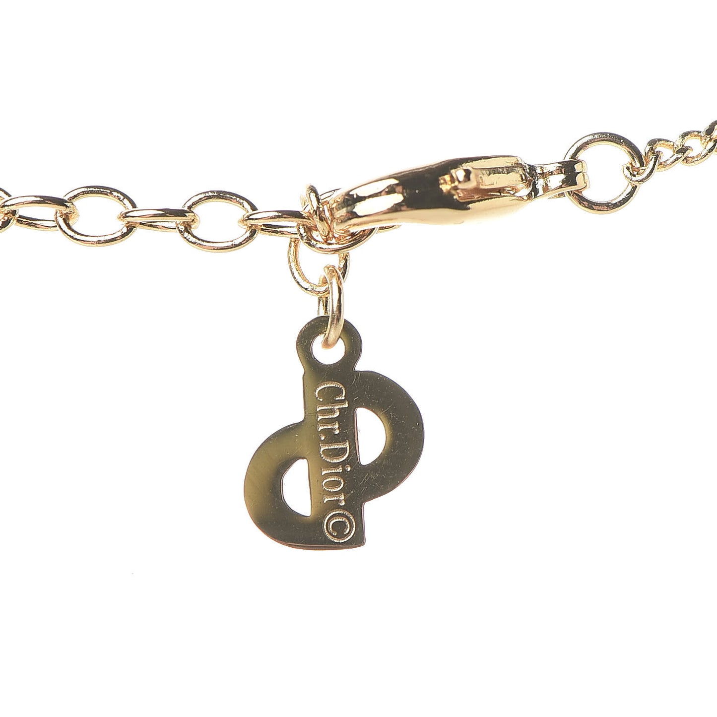 Crystal Bow Necklace Gold Gold