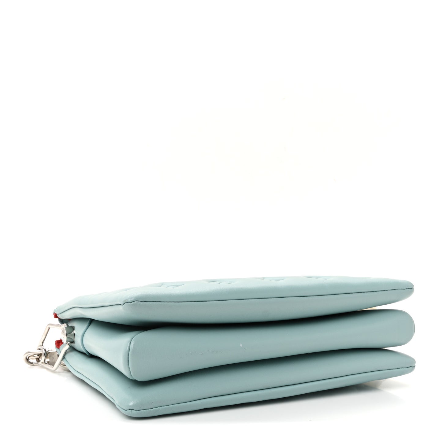 Lambskin Embossed Monogram Coussin PM Bleu