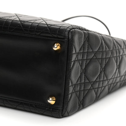 Christian Dior Lambskin Cannage Large Lady Dior Black 9 of 10