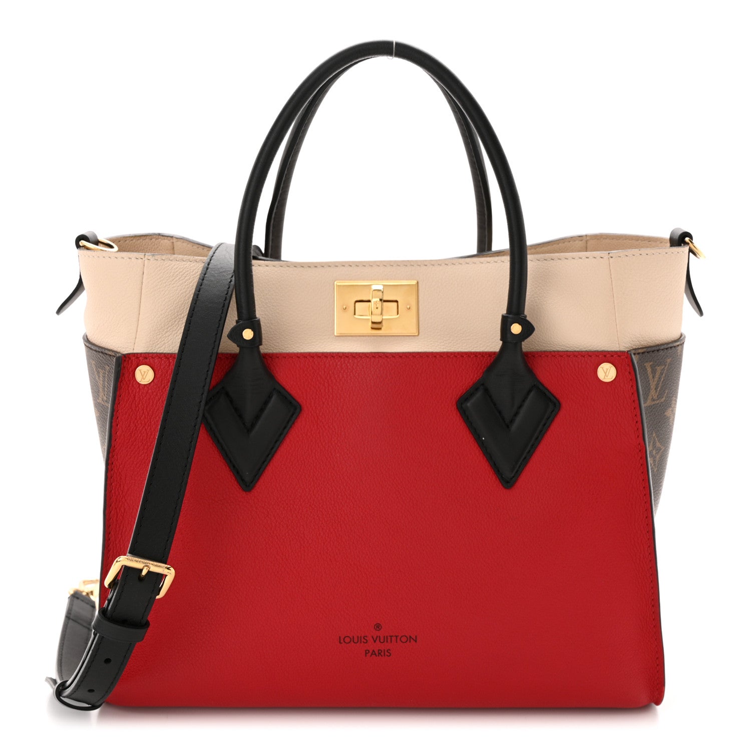 Louis Vuitton Calfskin Monogram On My Side Pirate Red 1 of 12