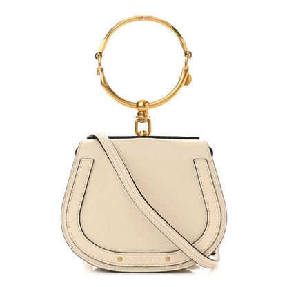 Chloe Calfskin Suede Small Nile Bracelet Bag Off White 1 of 9
