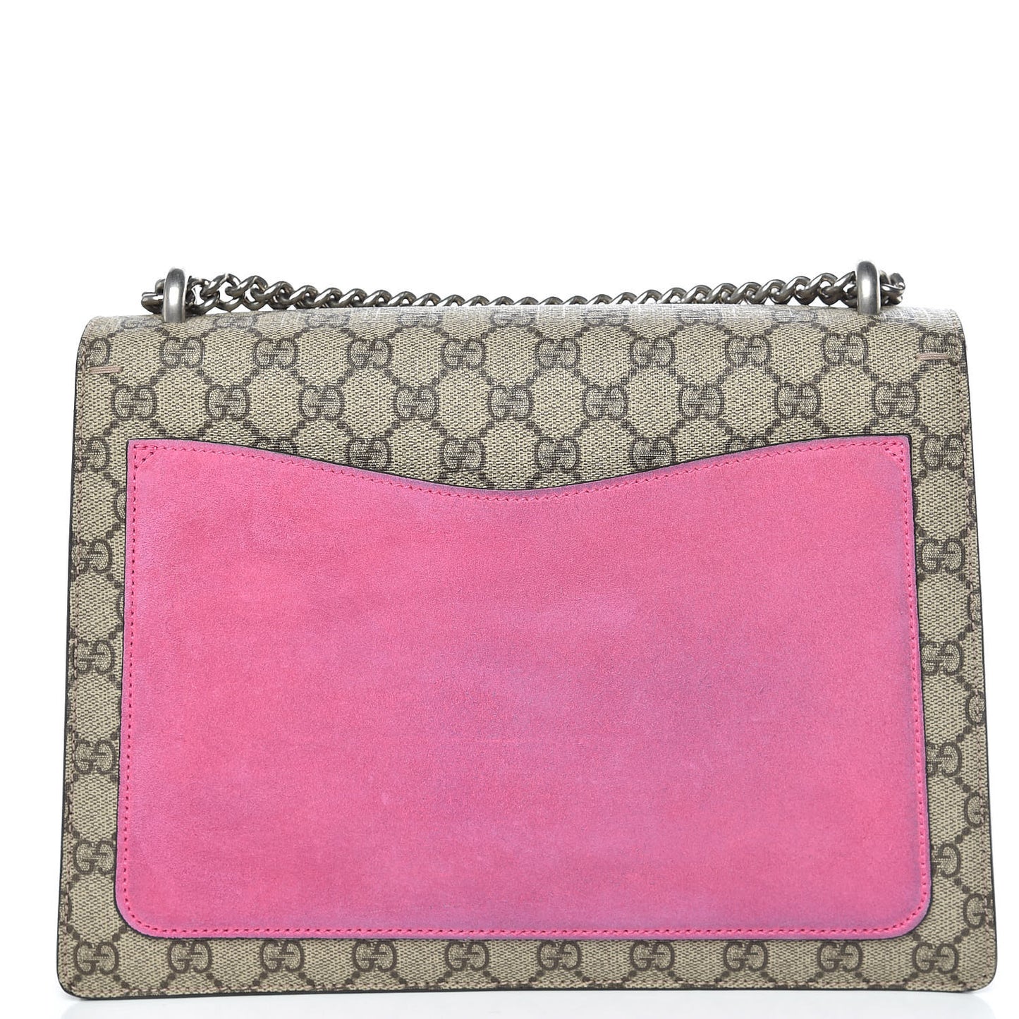 GG Supreme Monogram Suede Pierced Heart Embroidered Medium Dionysus Shoulder Bag Beige Ebony Pink Tropical Flower