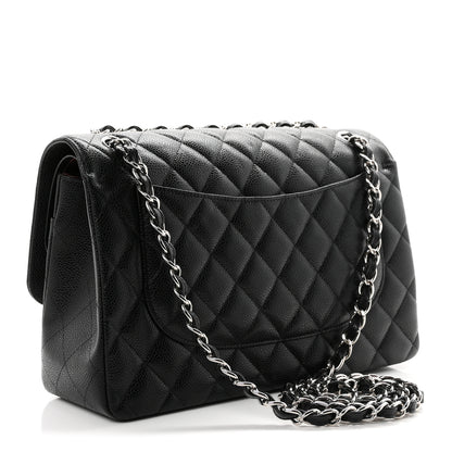 Chanel Caviar Quilted Jumbo Double Flap Black 3 of 11