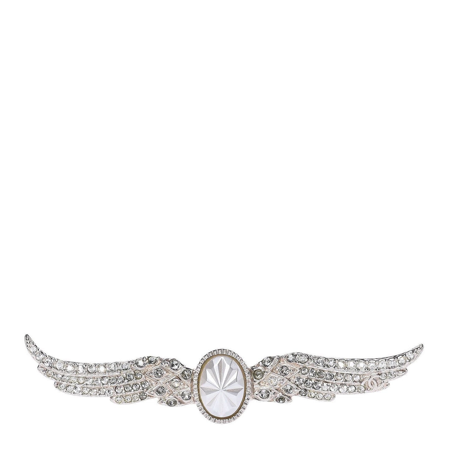 Crystal Wings Brooch Gold
