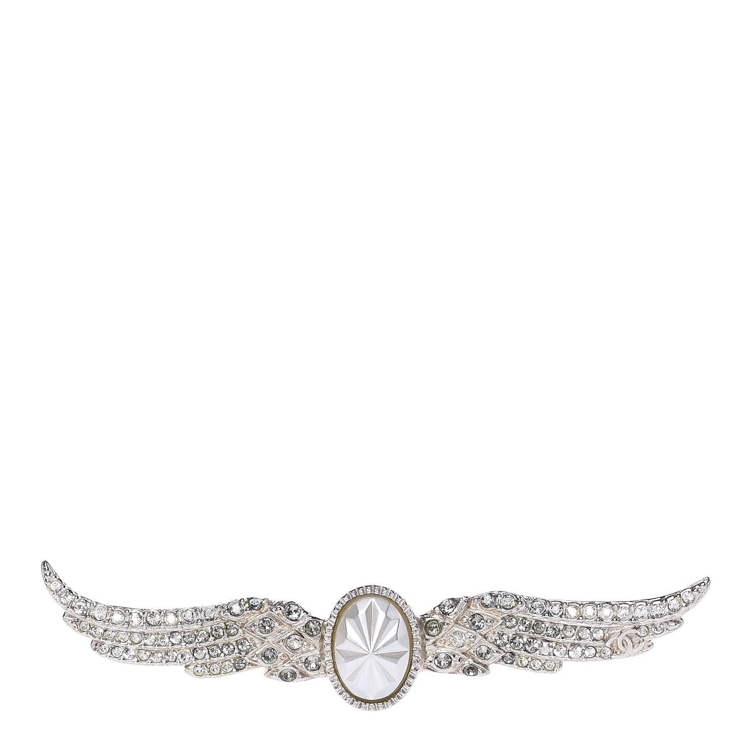 Chanel Crystal Wings Brooch Gold 1 of 3