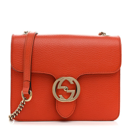 Gucci Dollar Calfskin Small Interlocking G Shoulder Bag Sun Orange 1 of 11
