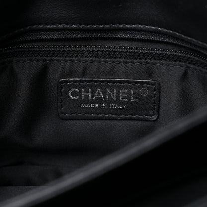 Chanel Lambskin Quilted Jumbo 3 Flap Black 6 of 21