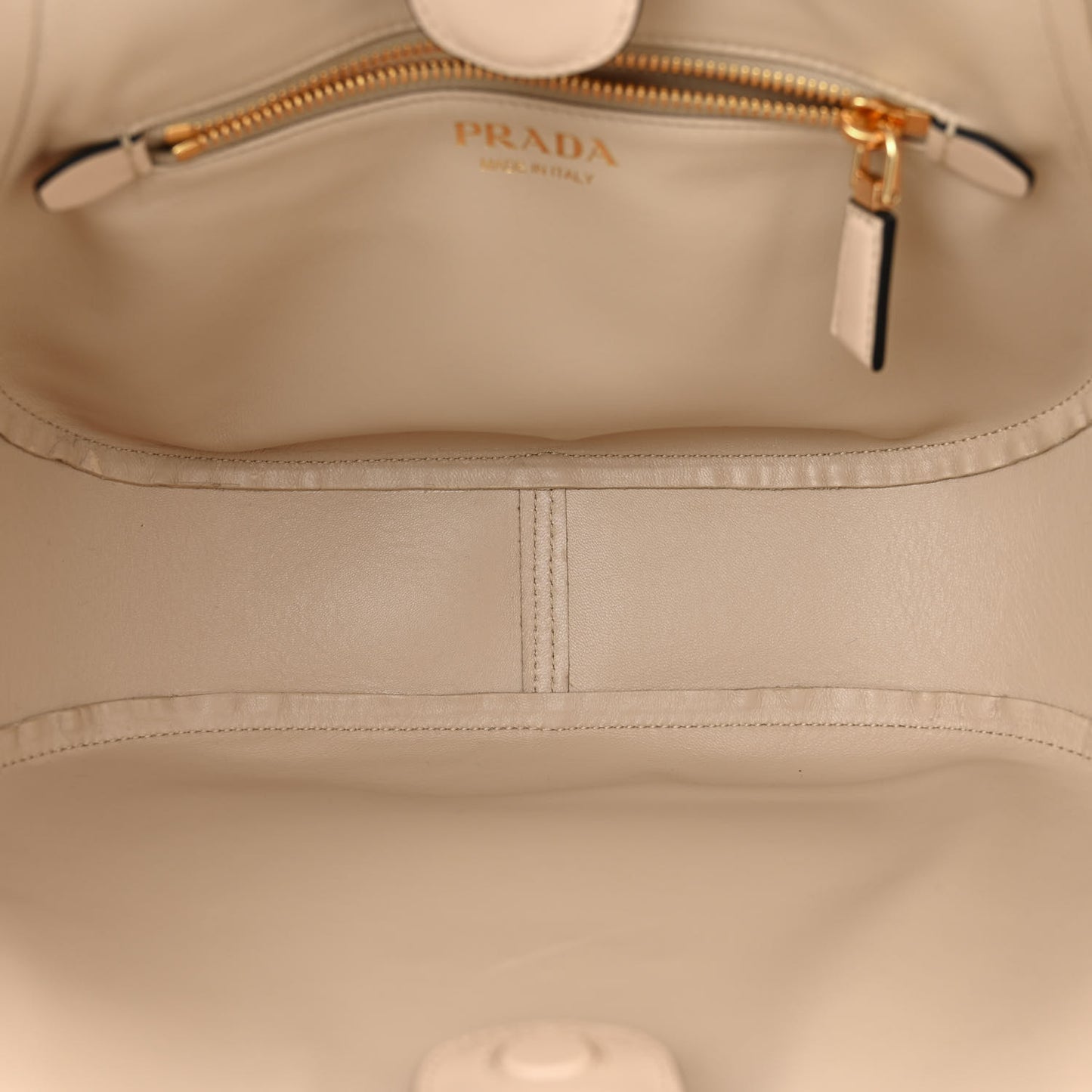 City Calfskin Metal Triangle Logo Tote Travertino