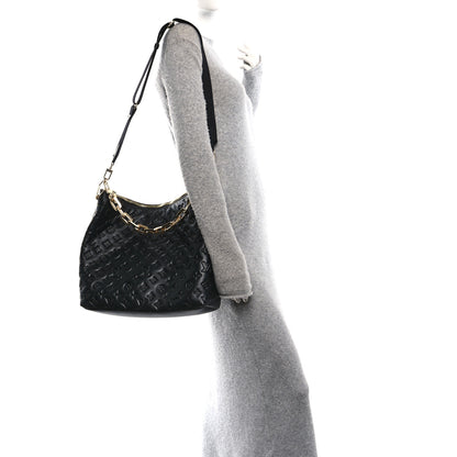 Louis Vuitton Lambskin Embossed Monogram Coussin Hobo MM Black 2 of 12