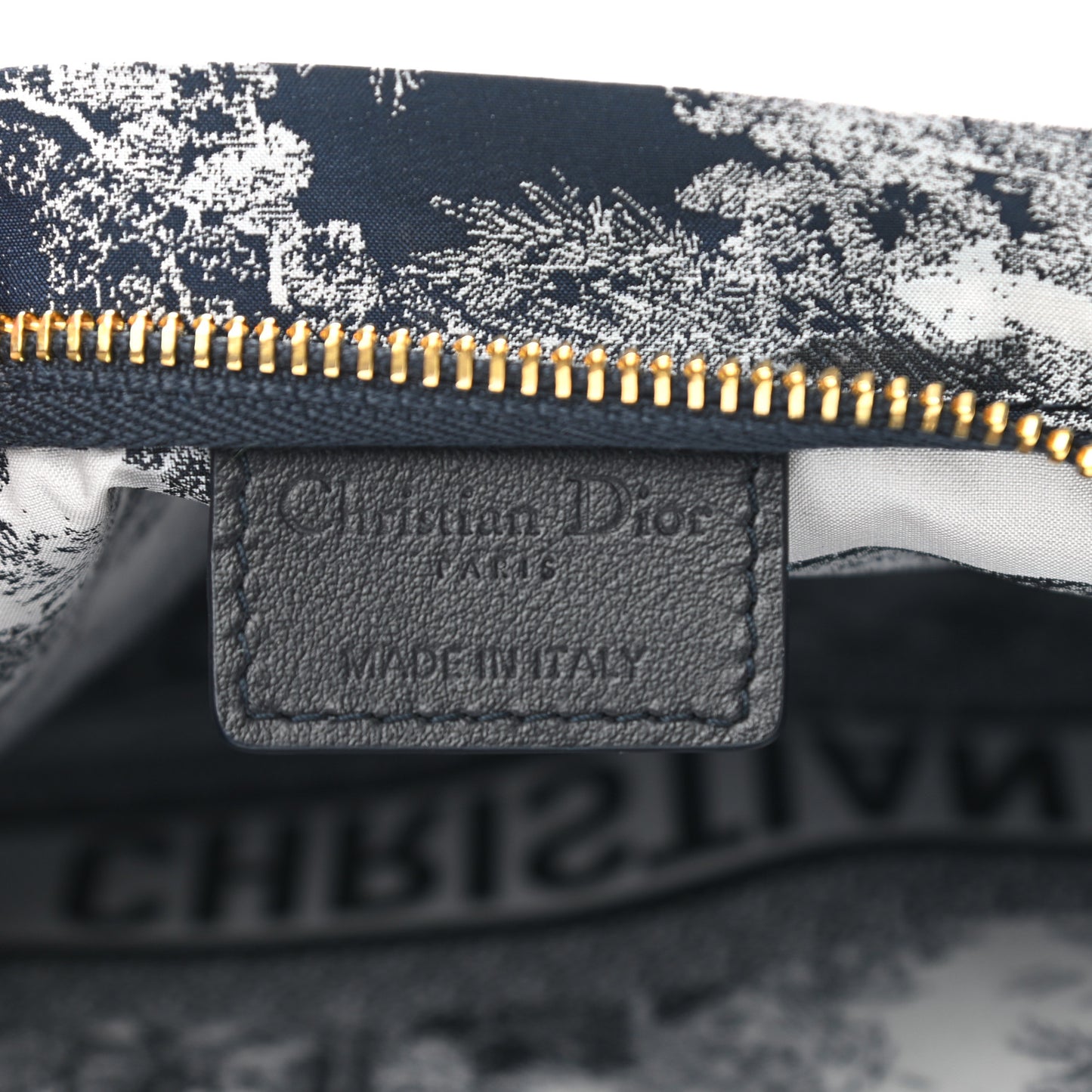 Technical Fabric Toile De Jouy Reverse Diortravel Zipped Pouch Blue Multicolor