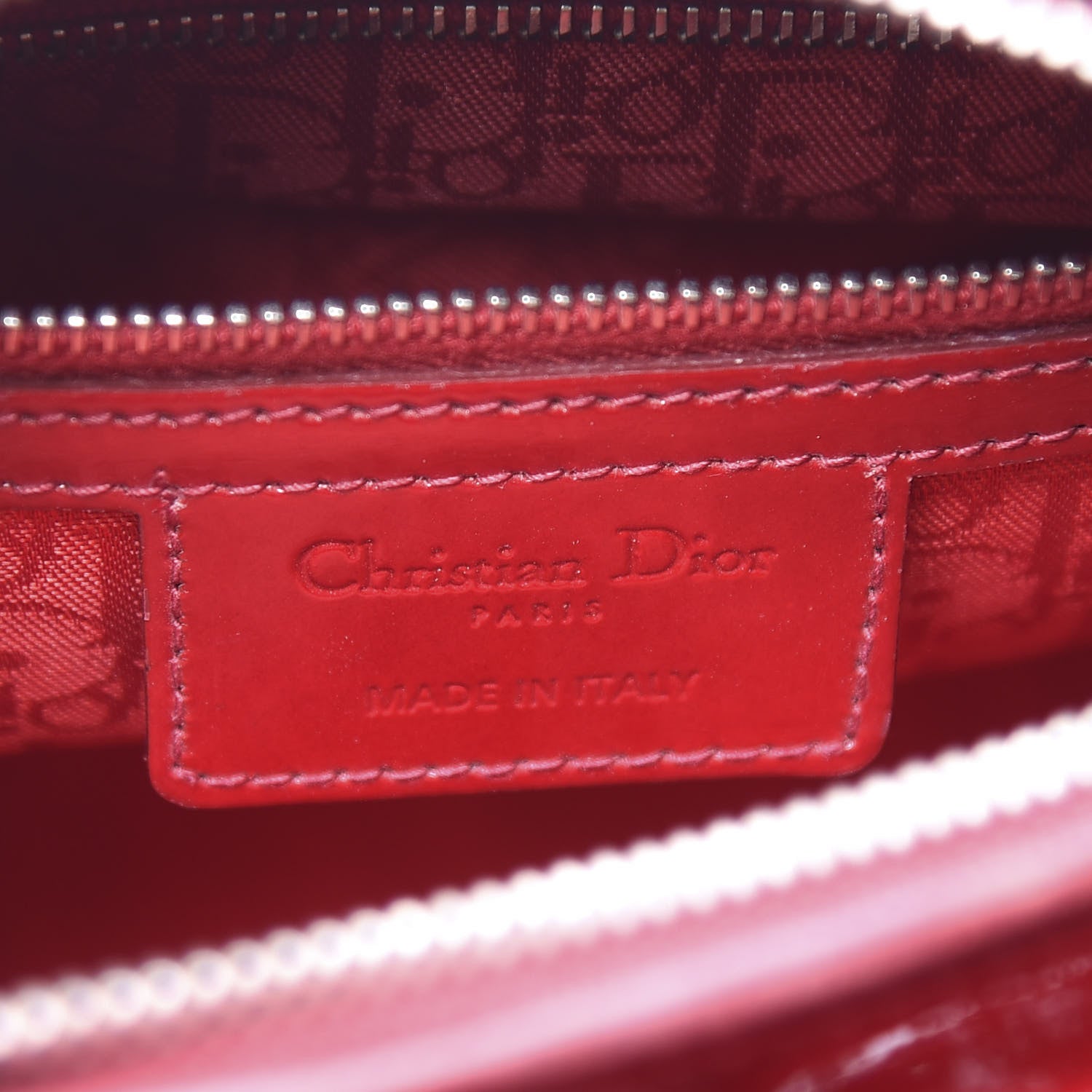 Christian Dior Patent Cannage Medium Lady Dior Red 7 of 9