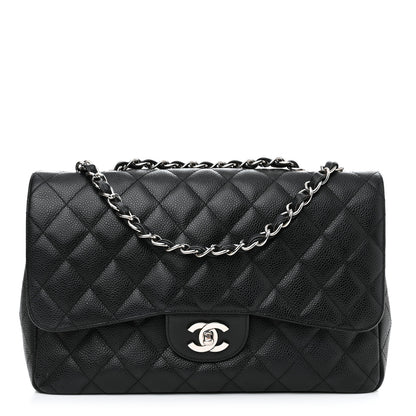 Chanel Caviar Quilted Jumbo Single Flap Black 1 of 19