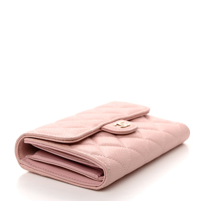 Chanel Caviar Quilted Medium Flap Wallet Light Pink 4 of 9
