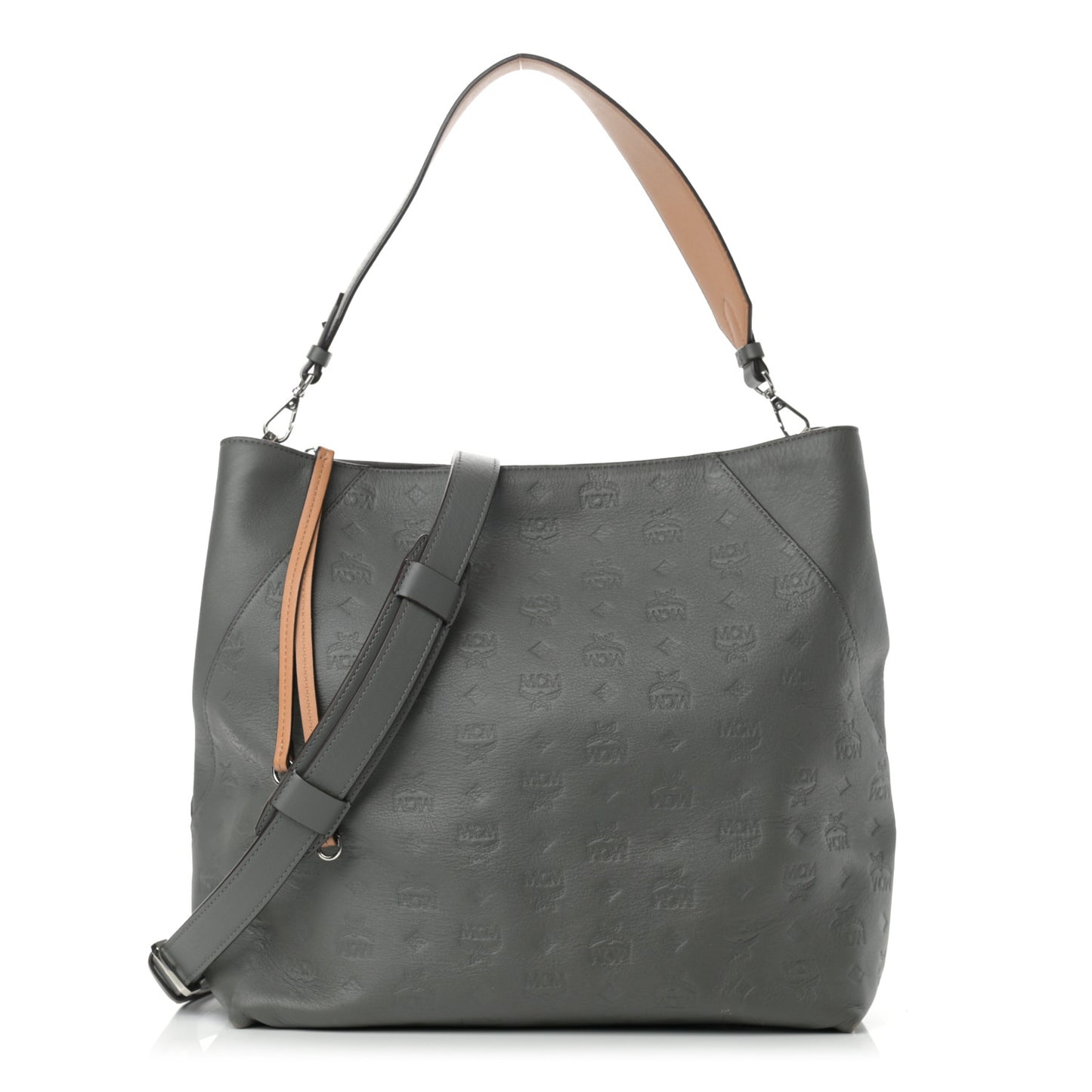 Calfskin Ottomar Monogram Large Klara Hobo Grey