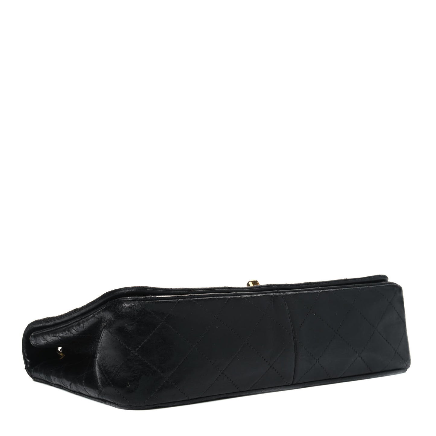 Lambskin Quilted Small Single Flap Black