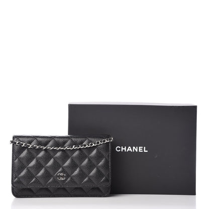 Chanel Caviar Quilted Wallet On Chain WOC Black 10 of 10