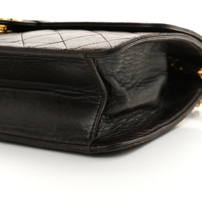 Chanel Lambskin Quilted Medium Single Flap Dark Brown 12 of 13