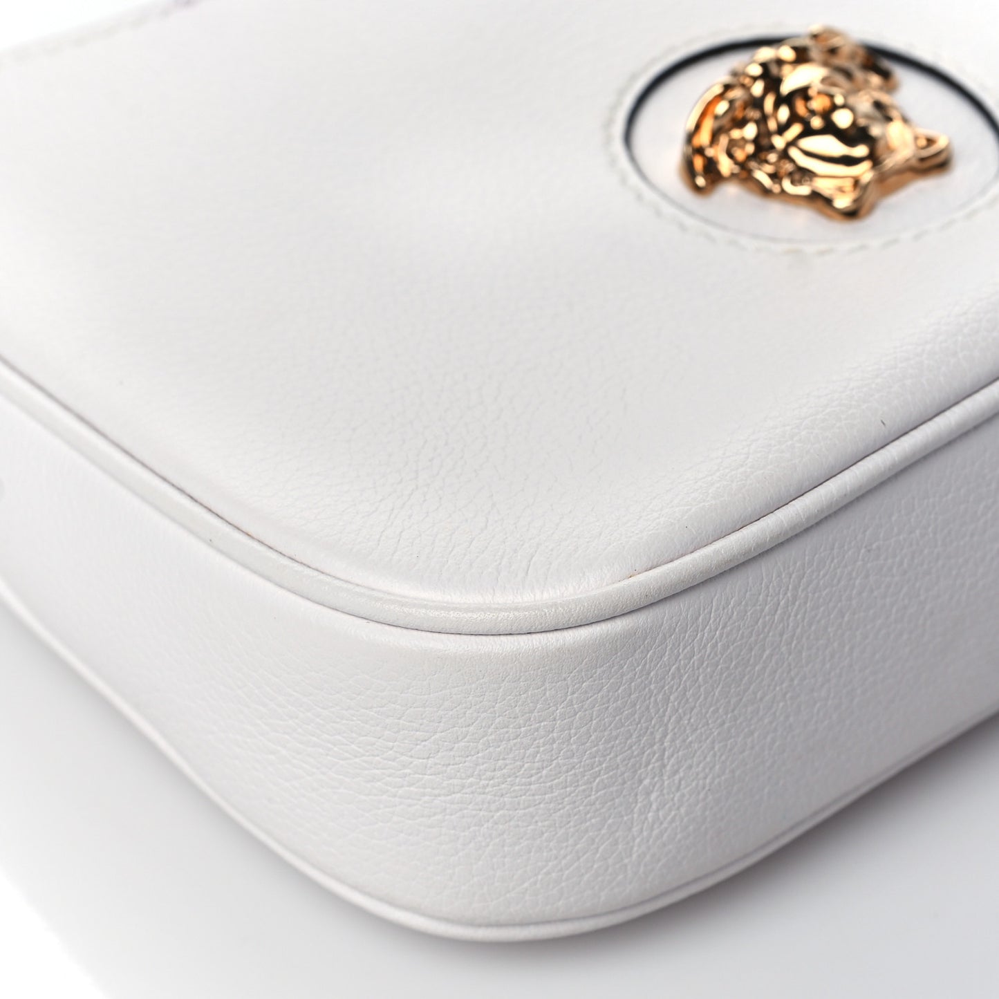 Calfskin La Medusa Small Hobo Crossbody White