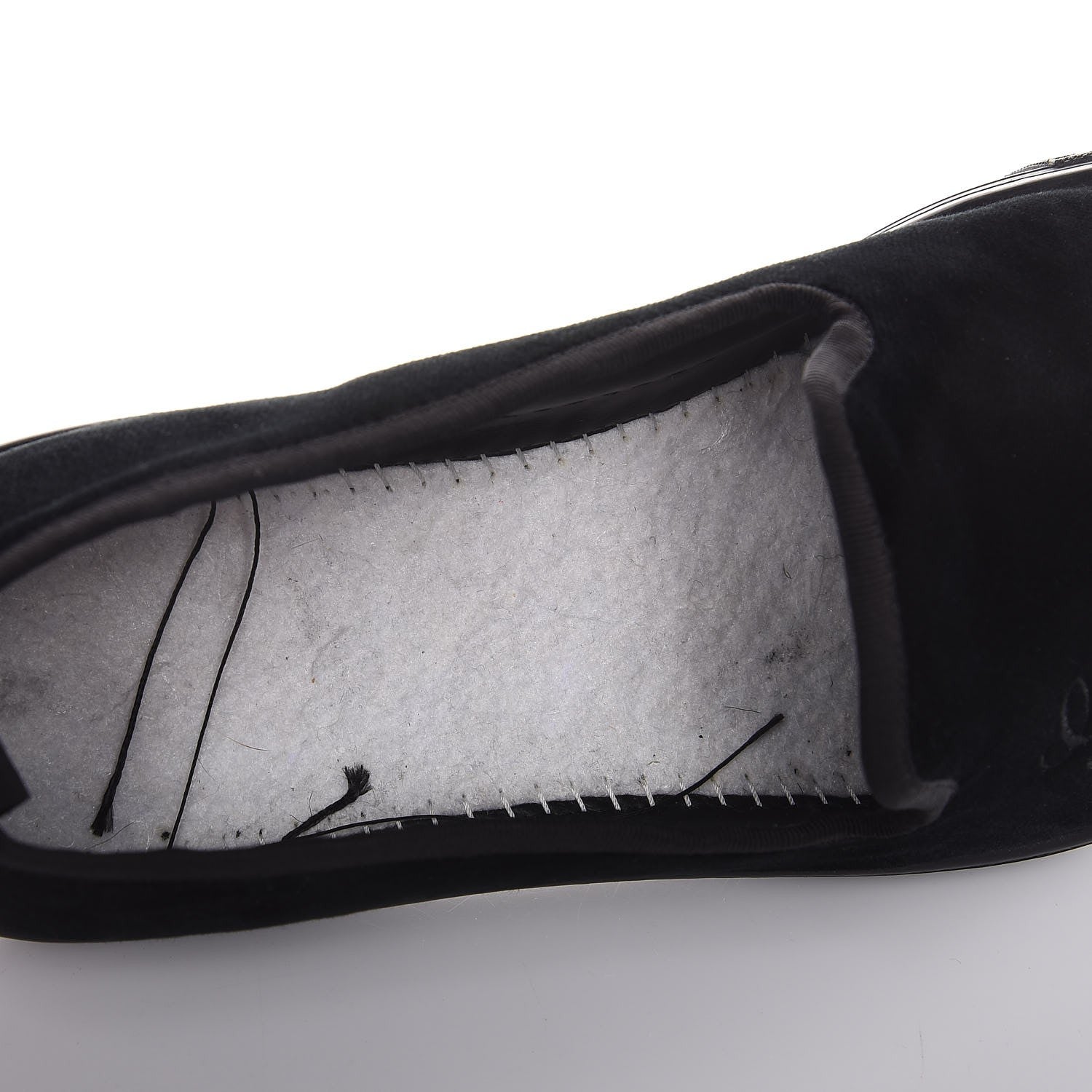 Gucci Velvet Mens Slip On Sneakers 9.5 Black 10 of 12
