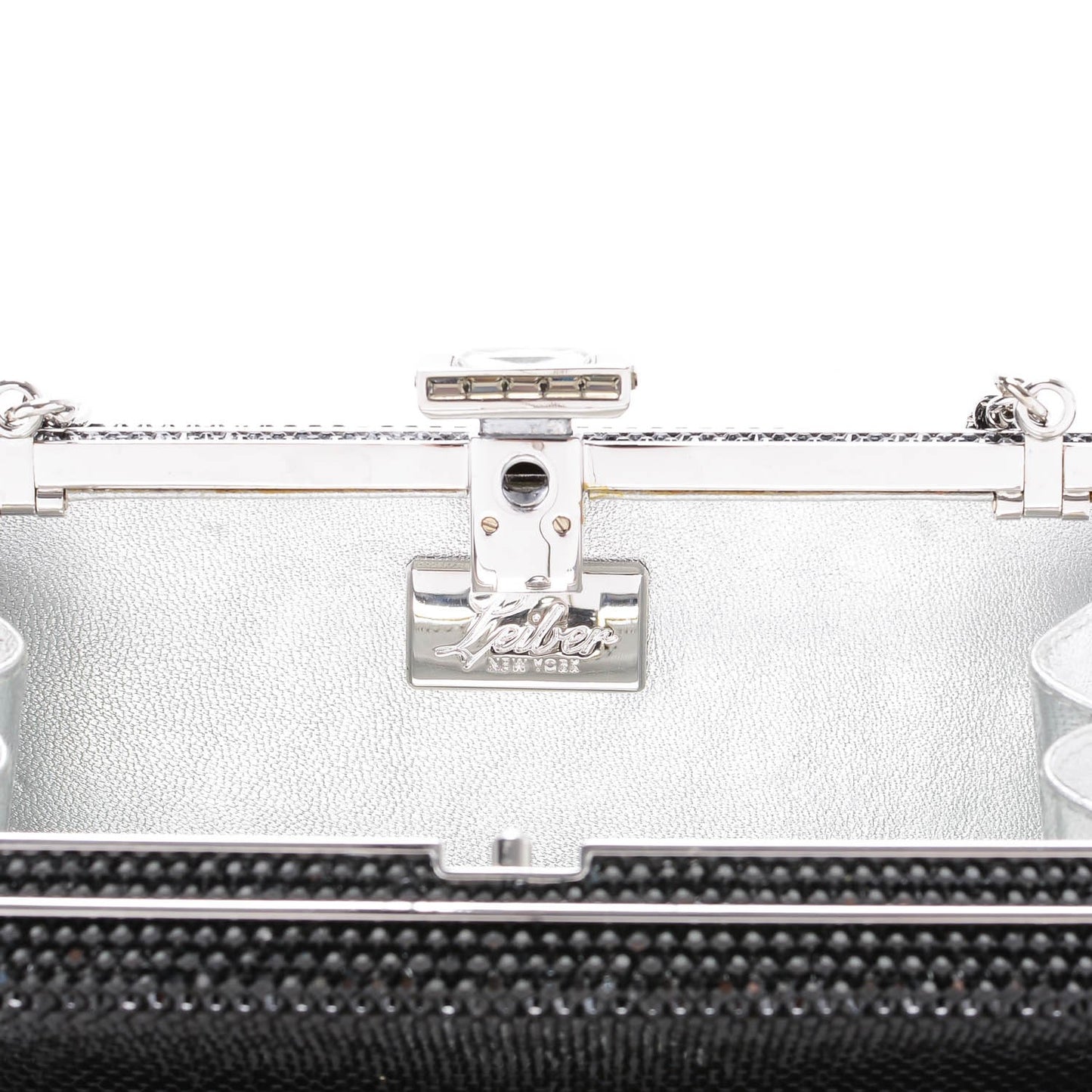 Swarovski Crystal Minaudiere Clutch Black