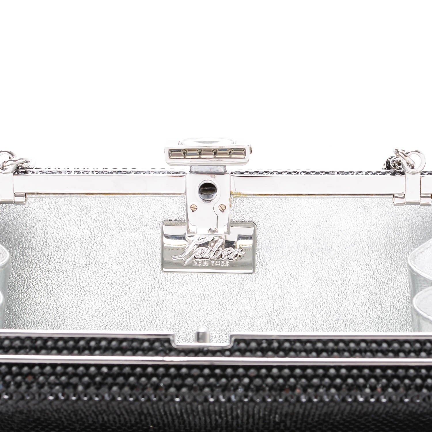 Judith Leiber Swarovski Crystal Minaudiere Clutch Black 6 of 7