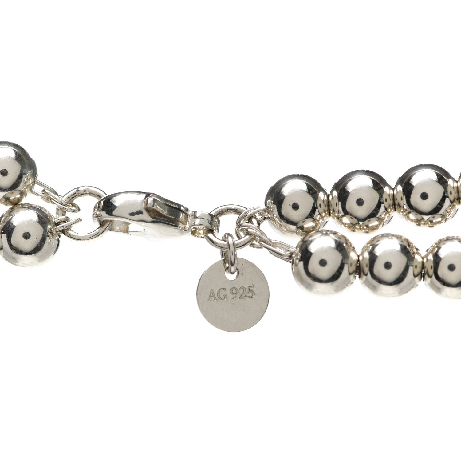Tiffany Sterling Silver HardWear Graduated Ball Two-Row Necklace 4 of 6