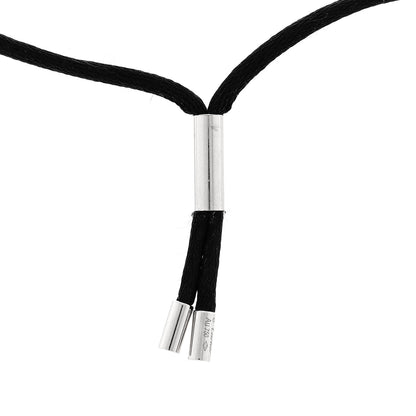 Cartier 18K White Gold Enamel Tsavorite Panthere De Cartier Pendant Cord Necklace 5 of 5