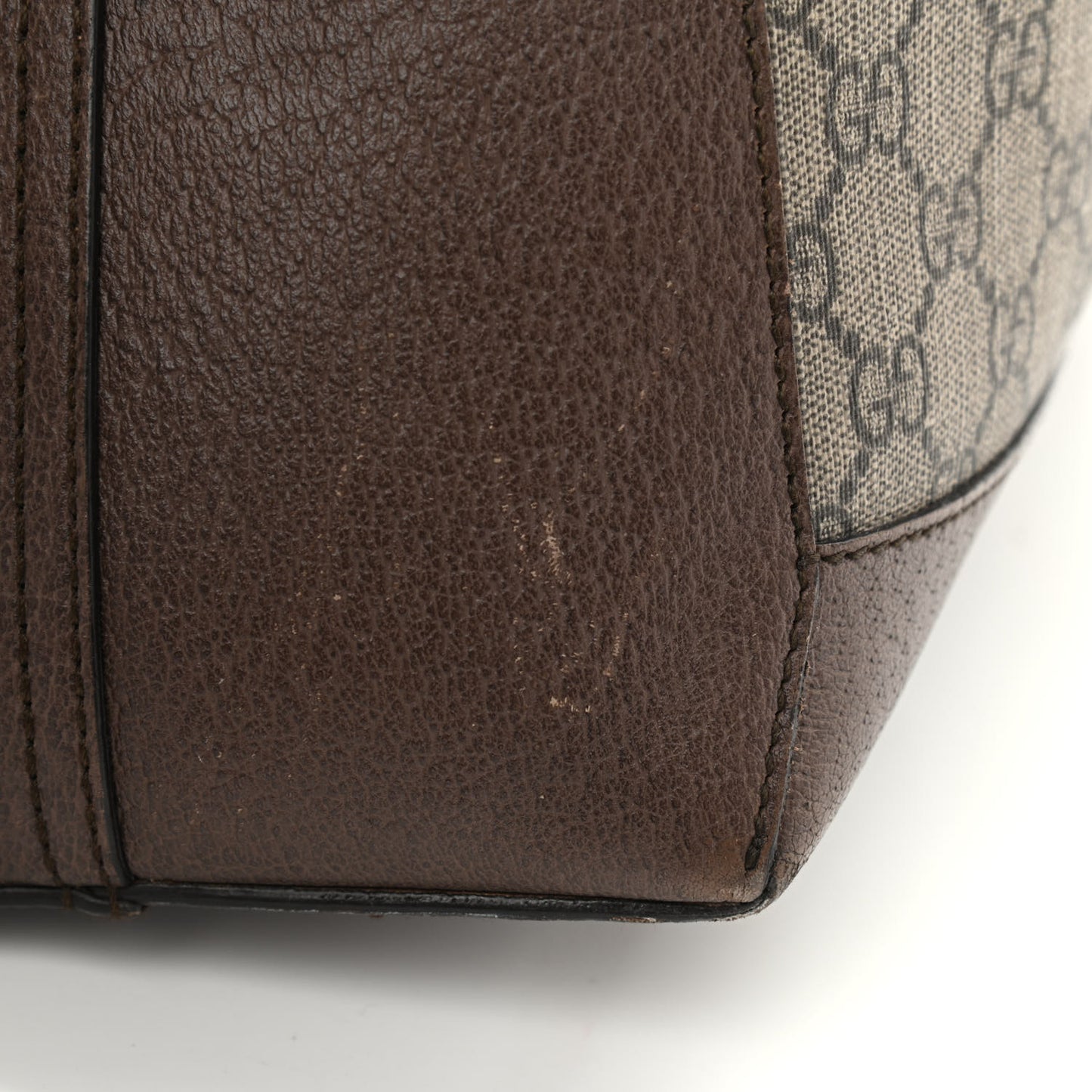 GG Supreme Monogram Web Ophidia Tote Brown