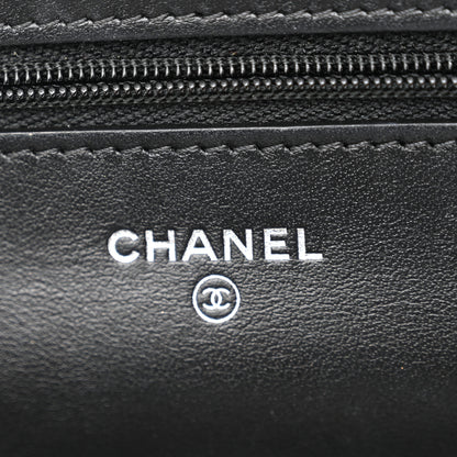 Chanel Patent Quilted Bi-Color Wallet On Chain WOC Red Black 6 of 11