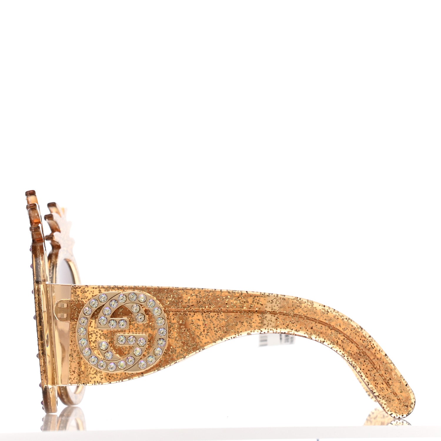 Gucci Acetate Pineapple GG0150/S Sunglasses Gold 5 of 14