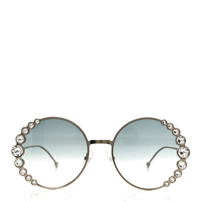 Fendi Crystal Round Sunglasses FF0324/S Silver 2 of 6