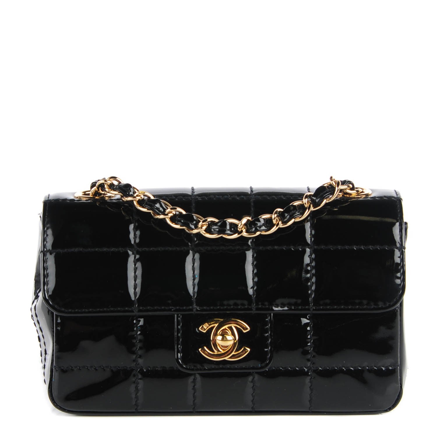 Chanel Patent Square Stitched Mini Flap Black 1 of 8