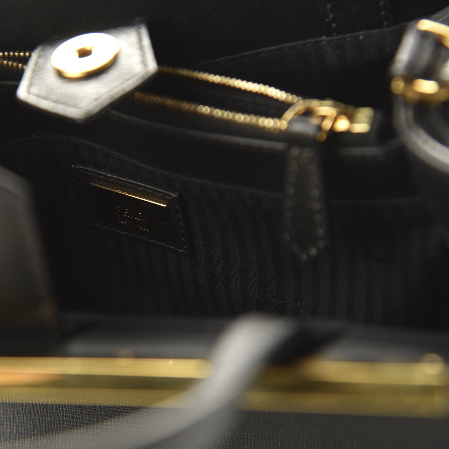 Fendi Vitello Elite Petite 2Jours Tote Black 9 of 10