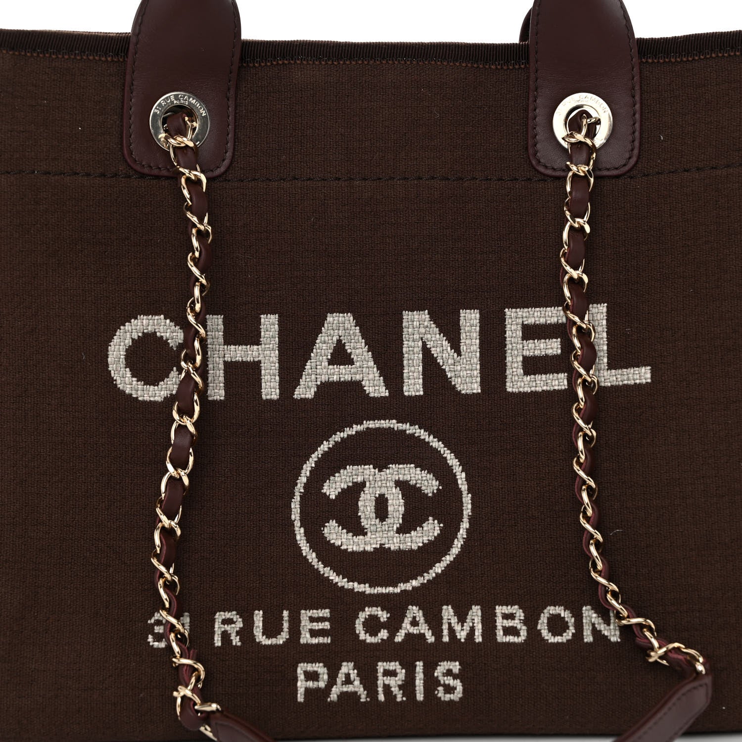 Chanel Mixed Fibers Small Deauville Tote Brown 9 of 11