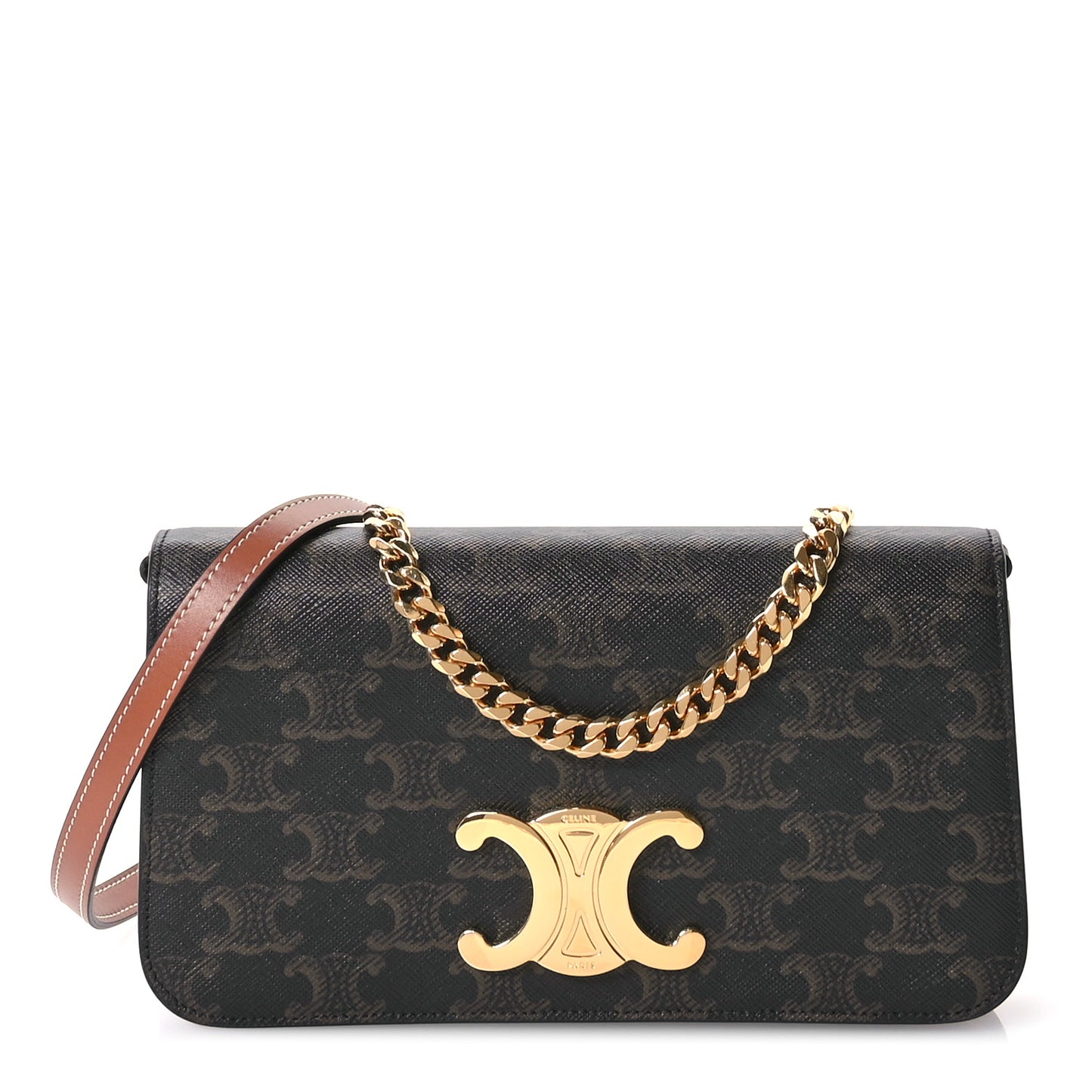 Triomphe Canvas Multipochette Tan