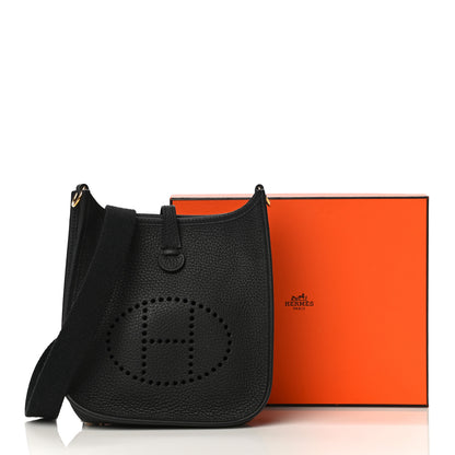 Hermes Taurillon Clemence Evelyne TPM Black 9 of 9