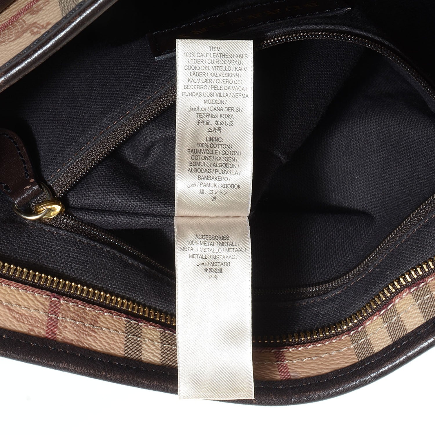 Burberry Haymarket Check Medium Tote Chocolate 8 of 11