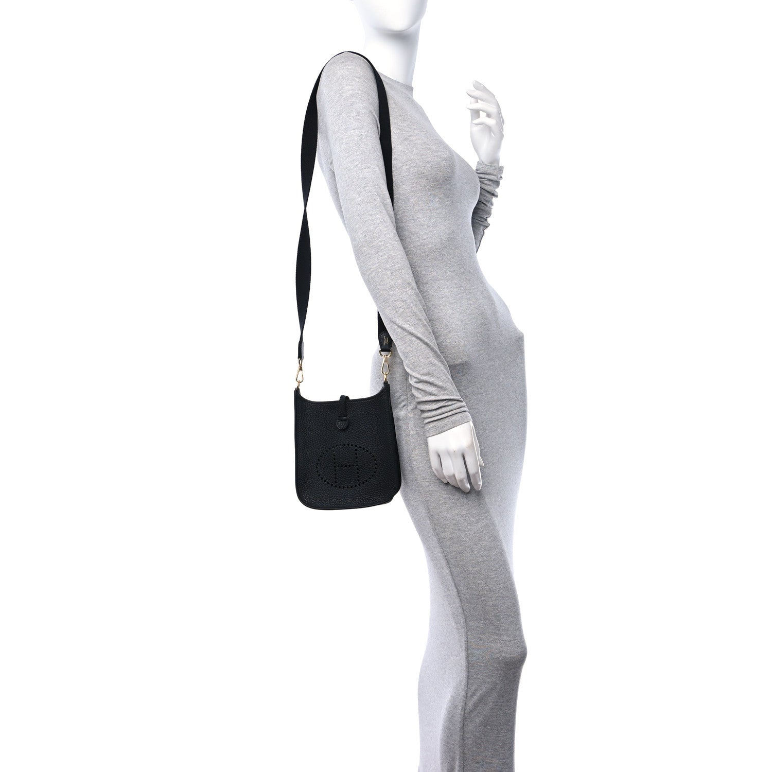 Hermes Taurillon Clemence Evelyne TPM Black 2 of 11