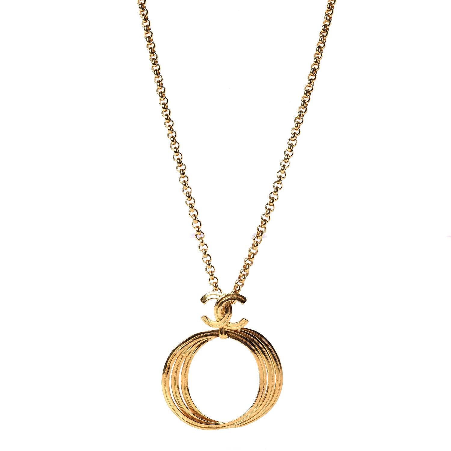 Chanel Chain CC Long Necklace Gold 1 of 4