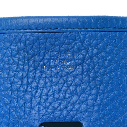 Hermes Taurillon Clemence Evelyne III PM Bleu Hydra 6 of 11