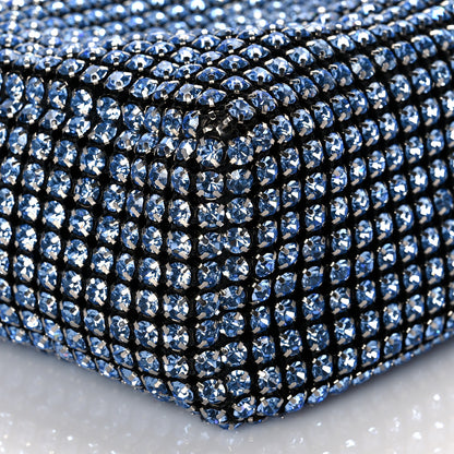 Alexander Wang Mesh Crystal Rhinestone Mini Heiress Pouch Navy 7 of 9