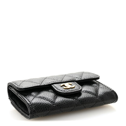 Chanel Caviar Quilted Flap Card Holder Wallet Black 4 of 9