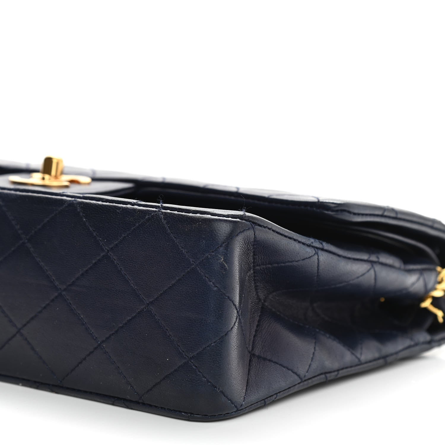Chanel Lambskin Quilted Small Double Flap Navy 9 of 19