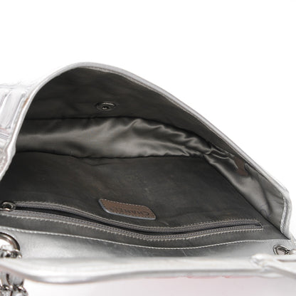 Chanel Vinyl Large Ice Cube Flap Silver 5 of 15