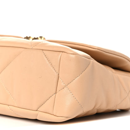 Chanel Lambskin Quilted Medium Chanel 19 Flap Beige 9 of 12