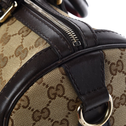 Gucci Monogram Vintage Web Medium Boston Dark Brown 16 of 17